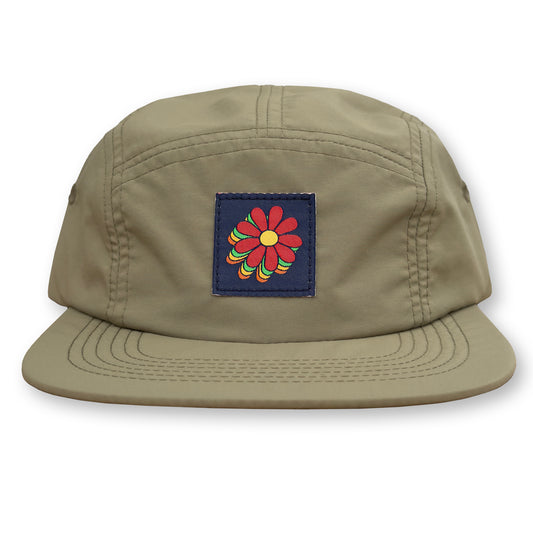 Billy Strings Red Daisy Five Panel Camp Hat / Biscuit Nylon with Red Daisy Patch