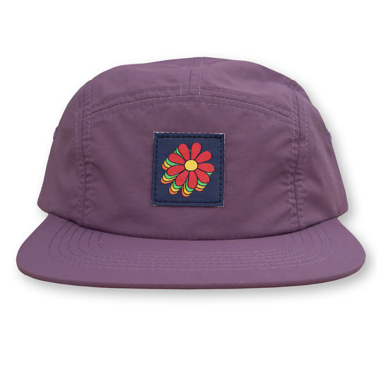 Billy Strings Red Daisy Five Panel Camp Hat / Ube Nylon with Red Daisy Patch