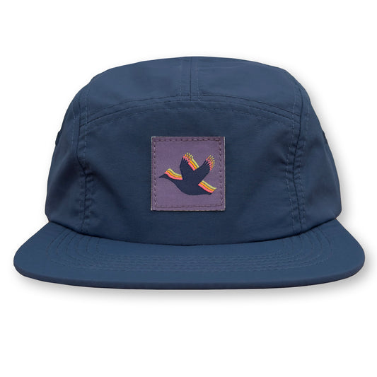 Goose Five Panel Camp Hat / Periscope Nylon with Wisteria Goose Patch