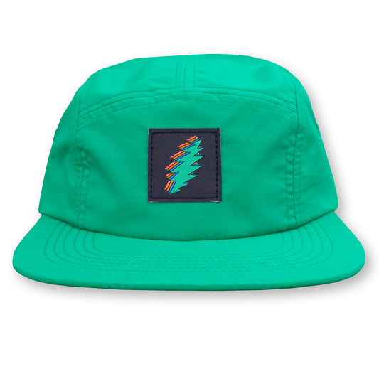 Bolt Five Panel Camp Hat / Spearmint Nylon with Northern Lights Bolt Patch