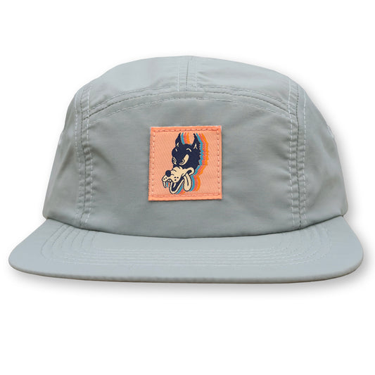 Wolf Five Panel Camp Hat / Putty Nylon with Cobbler Wolf Patch