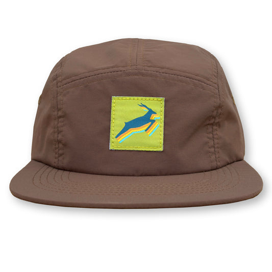 Antelope Five Panel Camp Hat / UPS Nylon with Blueberry Limeade Antelope Patch