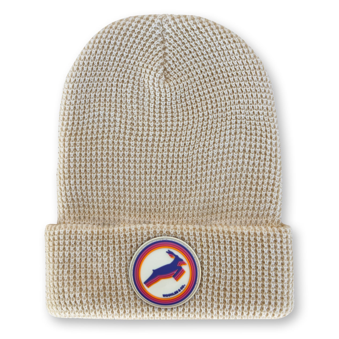 Antelope Waffle Knit Beanie in Birch