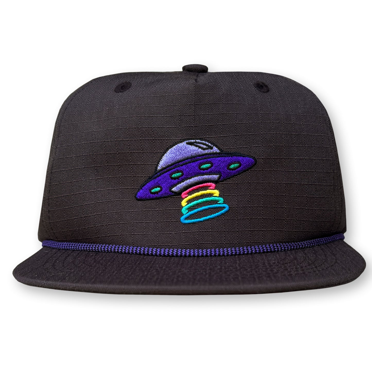 Better Than a UFO Rope Hat / Cuban Ripstop Nylon with Lilac Bloom UFO