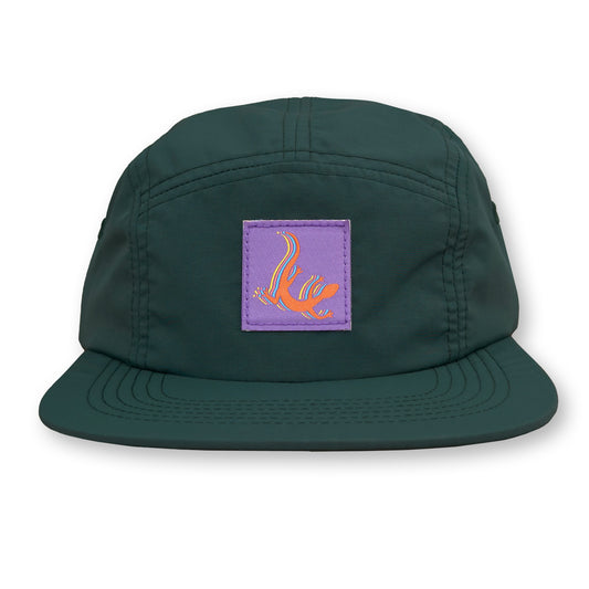 Lizard Five Panel Camp Hat / Juniper Nylon with Clemson Lizard Patch