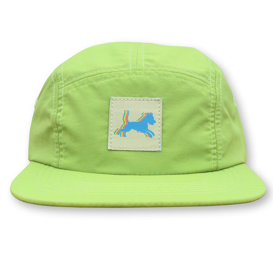 Runaway Jim Five Panel Camp Hat / Mojito Nylon with Fountain Dog Patch